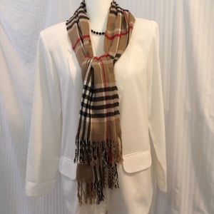 Women’s winter plaid long scarf